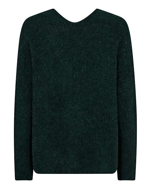 Jumper Thora v-ringad mörk petrol - 2