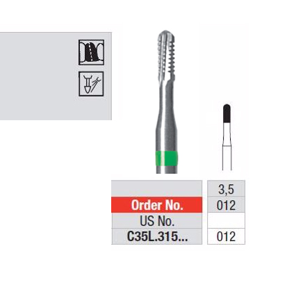 Edenta® Hårdmetallborr FG Turbin C35L, 5St.