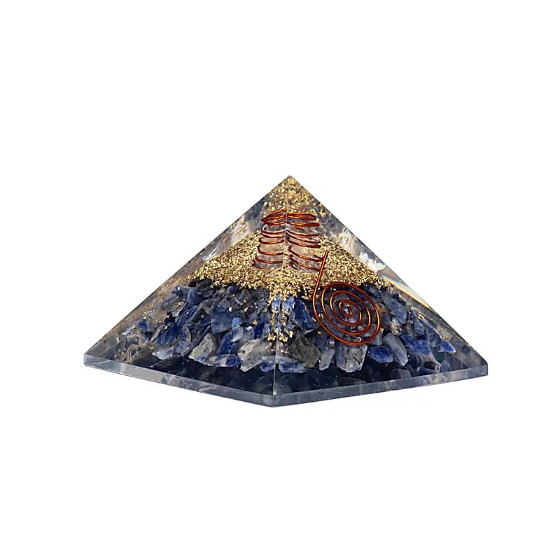 Orgonit pyramid sodalit med måne och stjärnor - 3