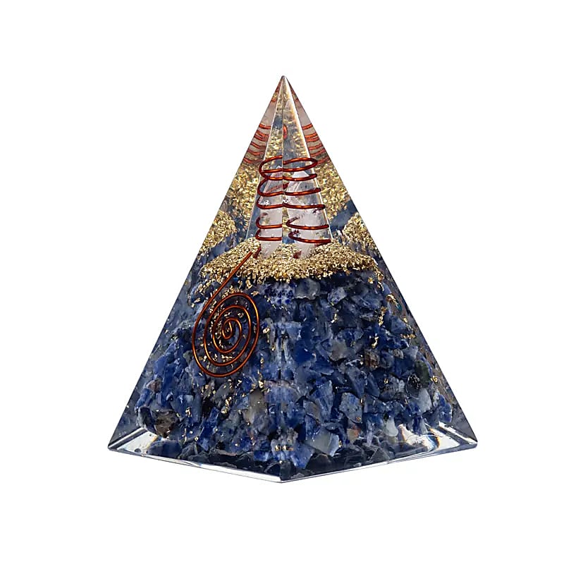  Orgonit pyramid sodalit med måne och stjärnor hög - 4