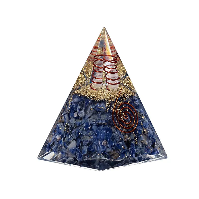  Orgonit pyramid sodalit med måne och stjärnor hög - 3
