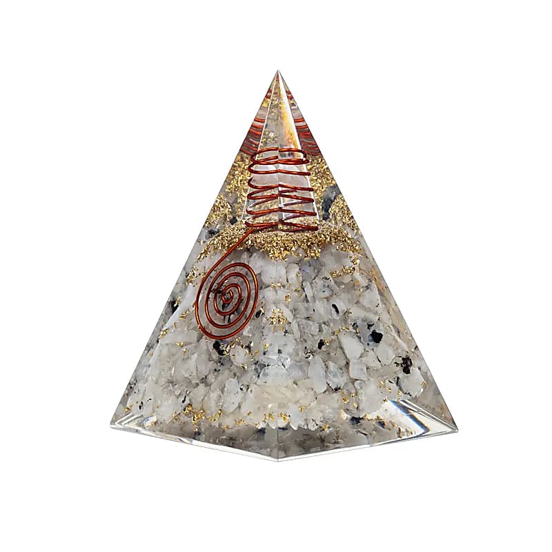 Orgonit pyramid månsten med månsymbol  - 4