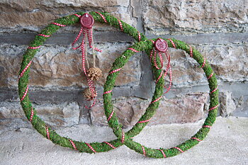 Mosskrans tunn 2set