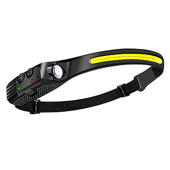 BEAMFLEX - 3-in-1 Mångsidig LED-pannlampa med 230° ljusvinkel, rörelsesensor USB-C-laddning – 8 timmar drifttid för nattvandring, arbete och outdoor-äventyr