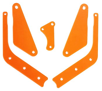 Fluorescent Orange Slingshot & Return Lane Protector Set For Iron Maiden
