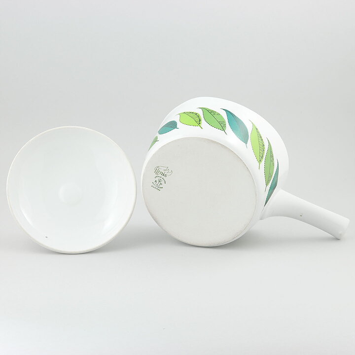 Pot with Leaves Decor from Karlskrona 26 cm (Ignis 1960s)