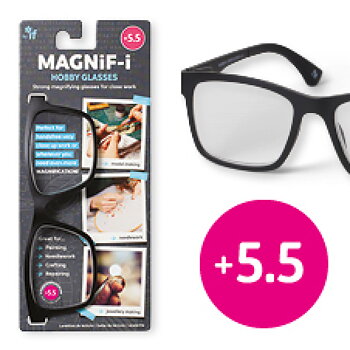 Magnif-i : Hobby Glasses +5.5 - Styrka för dig som broderar, bygger miniatyrmodeller eller reparerar klockor!