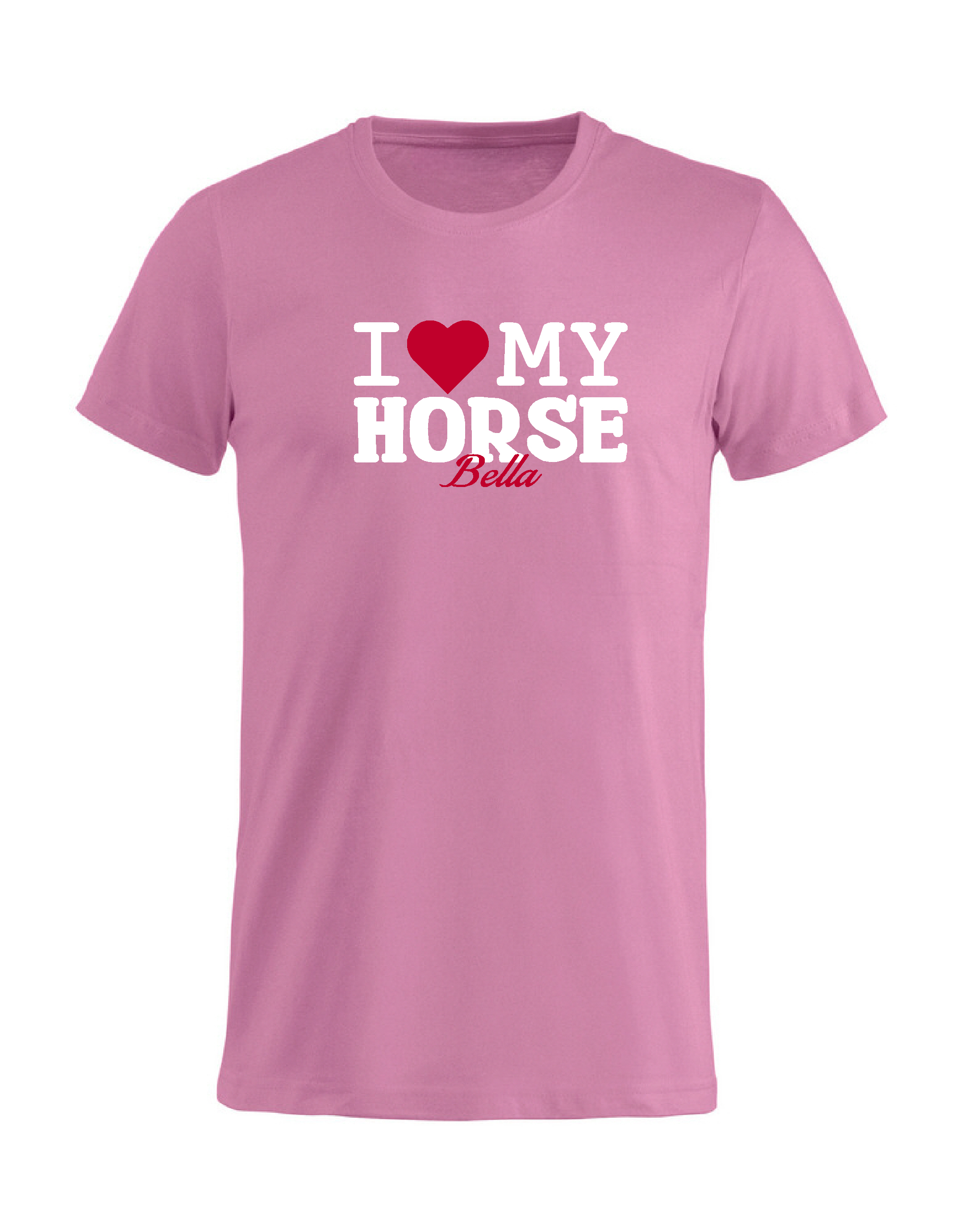 T-Shirt Barn  I LOVE MY HORSE - "HÄSTENS NAMN" - Flera färger - 3