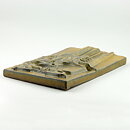 Åke Holm (1970s) Brown Wall Plaque with Abstract Decor 37 cm