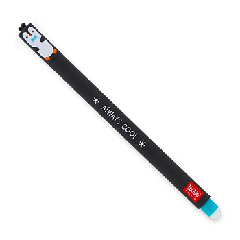 Erasable gel pen, Penguin, turkos, gelpenna med utsuddbart bläck