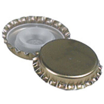 29 mm bottle caps with thick gasket, gold, 200 pcs