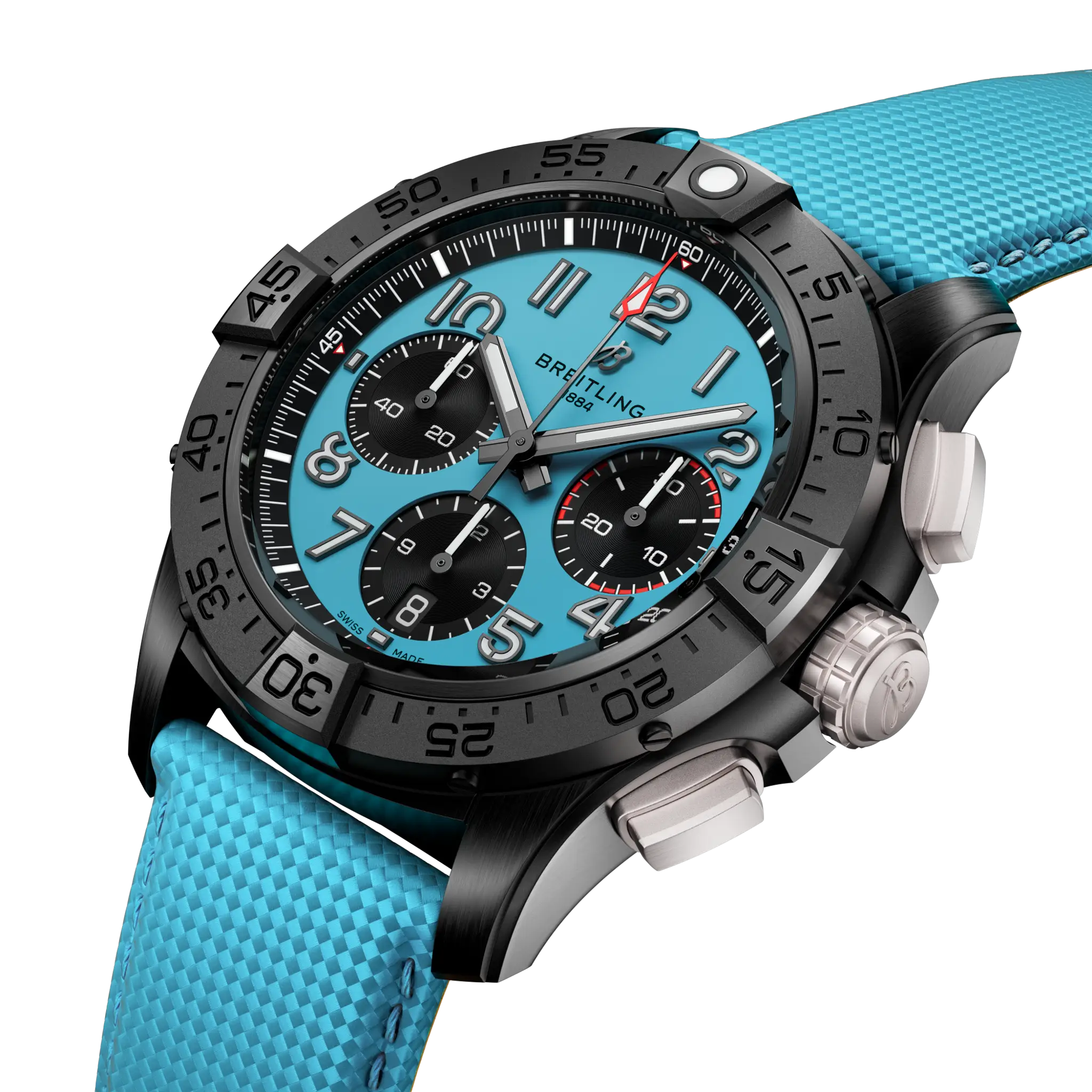 Breitling Avenger B01 Chronograph 42 Night Mission turkos profil