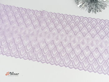 Beautiful  non stretch lace in  Lightpurple - 18 cm
