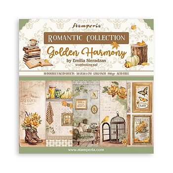 Stamperia Paper Pad 12X12 - Golden Harmony