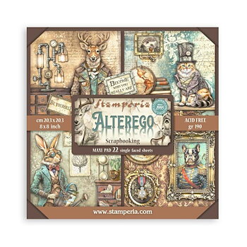 Stamperia Paper Pad 8X8 Maxi (Single Face) - Alterego