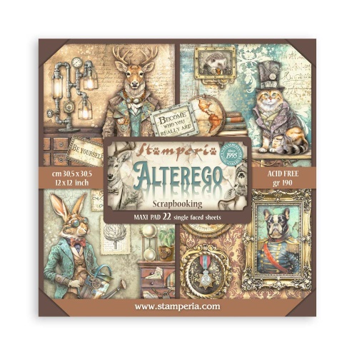 Stamperia Paper Pad 12X12 - Alterego Maxi (Single Face)