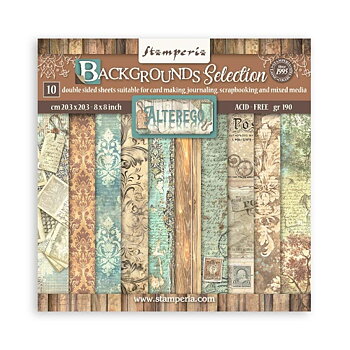 Stamperia Paper Pad 8X8 - Alterego Backgrounds