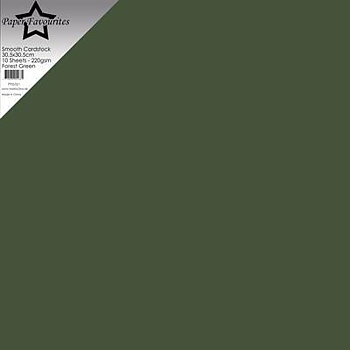 Paper Favourites Smooth Cardstock "Forest Green" 