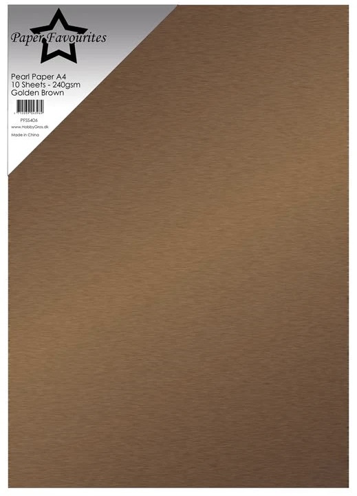 Paper Favourites 10-pack 240 g Pearl Paper "Golden Brown" 