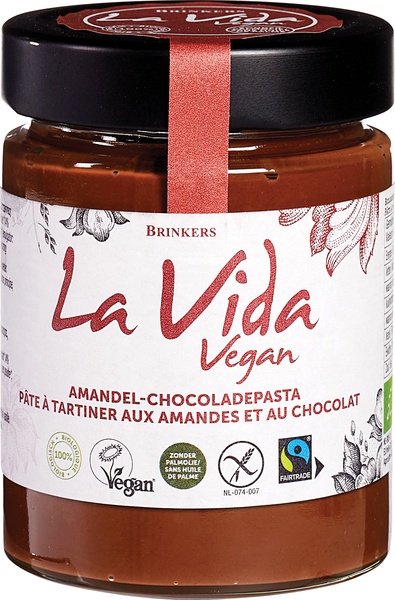 vegansk ekologisk spread med mandel och choklad