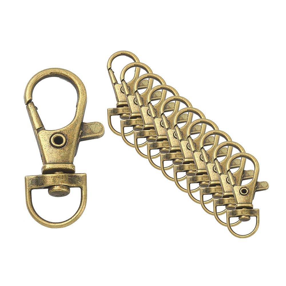 Karbinlås Swivel 35 mm med ögla bronsfärgad metall