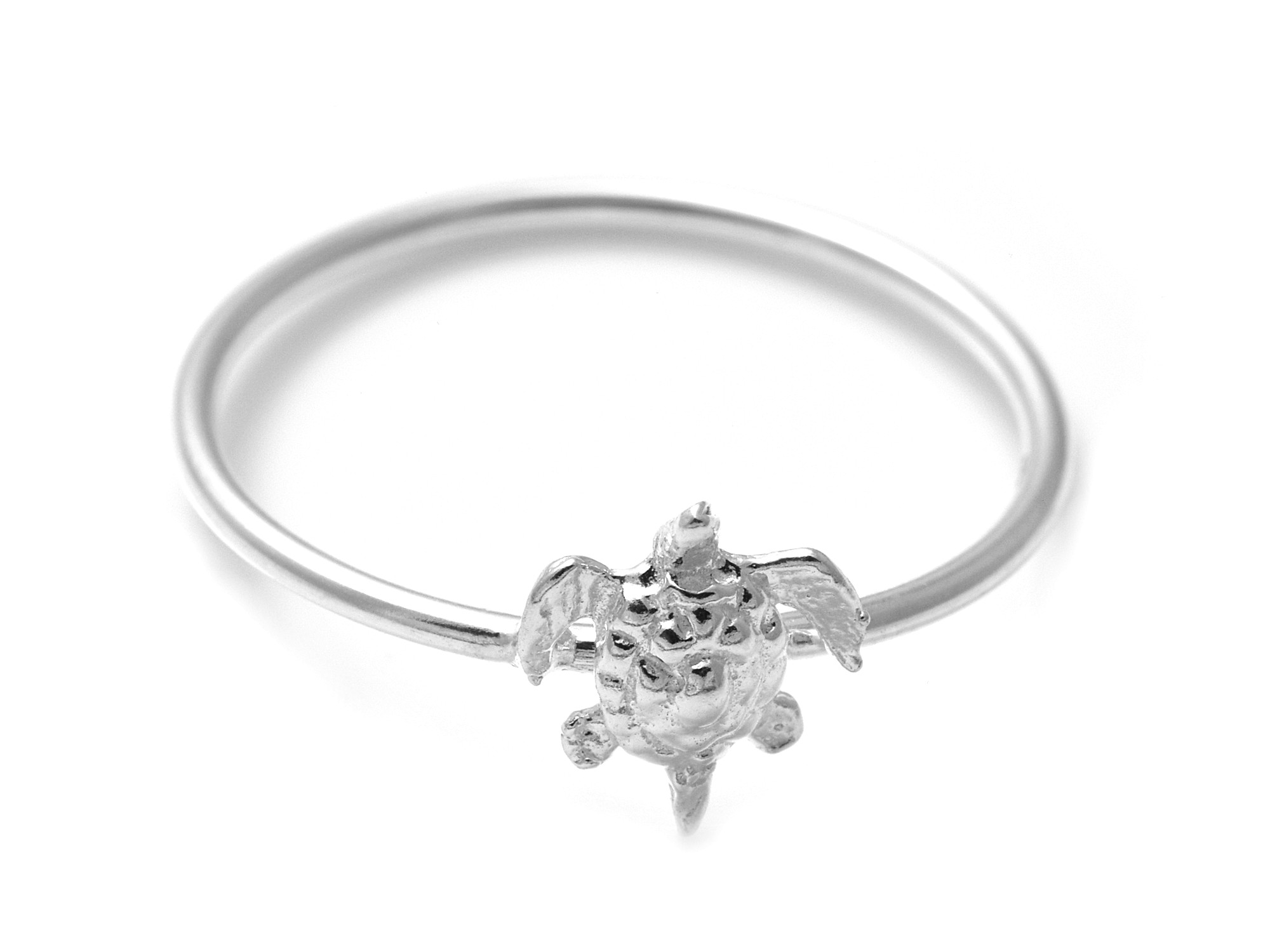 Sköldpadda Ring i Äkta 925 Silver storlek 7, Havssköldpadda Accessoar, Djur Smycke - 2