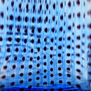Bertil Vallien (Metropolis 1999) Blue Architectonic Vase 23 cm