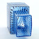 Bertil Vallien (Metropolis 1999) Blue Architectonic Vase 23 cm