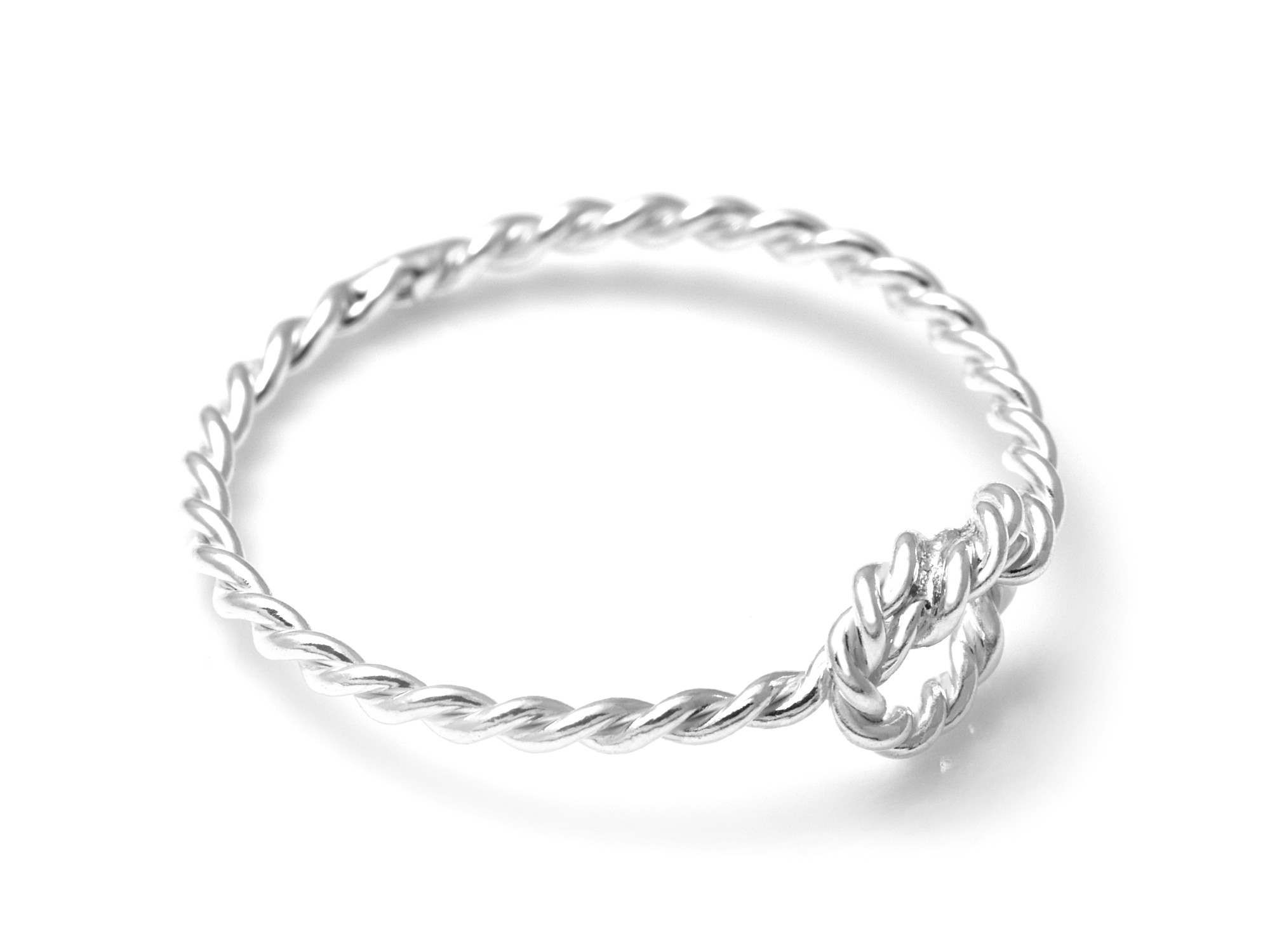 Knut Ring i Äkta 925 Silver storlek 7, Klassisk och Tidlös Accessoar, Knutet Rep Smycke - 3