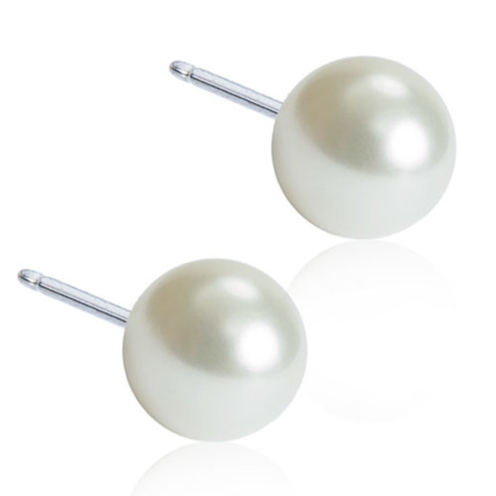 Blomdahl Örhängen NT Pearl 6 mm White 1 par