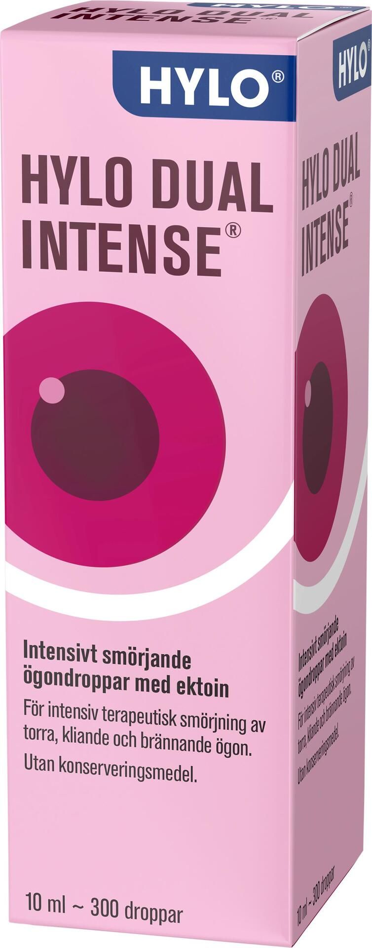 HYLO DUAL INTENSE Intensivt smörjande ögondroppar med ektoin 10ml