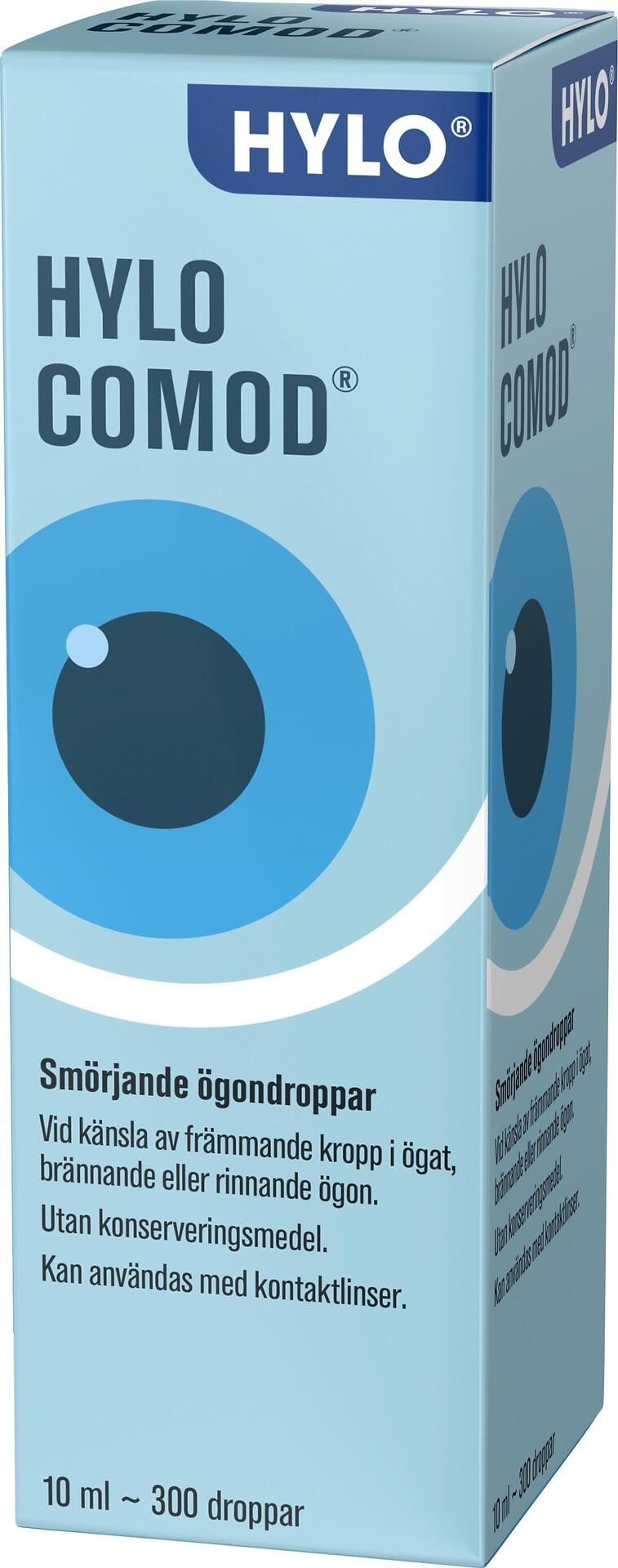 HYLO COMOD Smörjande ögondroppar vid brännande känsla 10ml