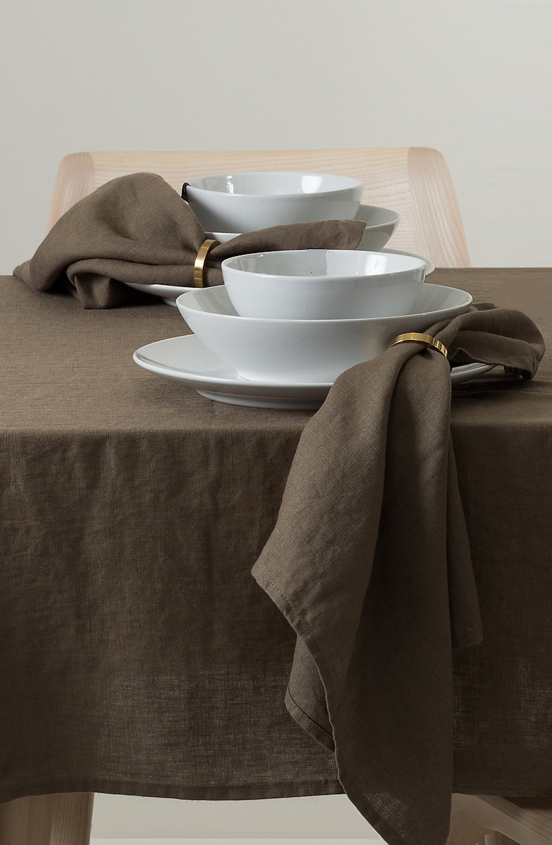 Cloth napkin - Brown - Natural material - 40x40 cm - 3