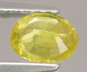 0.40 ct gul safir, oval form naturlig gul safir ädelsten - 2