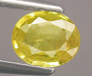 0.40 ct gul safir, oval form naturlig gul safir ädelsten