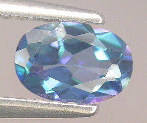 Very nice oval cut natural azotic blue topaz gemstone
