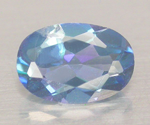 Preciosa piedra preciosa de topacio azul azóico natural de corte ovalado - 3