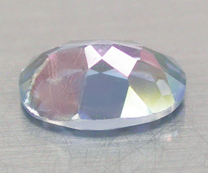 Preciosa piedra preciosa de topacio azul azóico natural de corte ovalado - 2