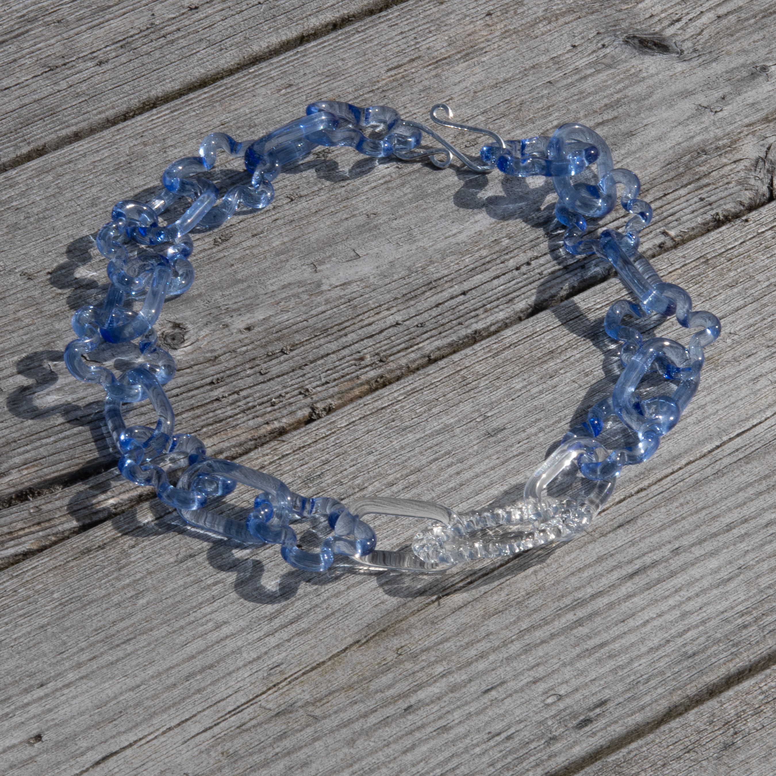 HALSBAND MED LÄNKAR I GLAS "TRÄD" - 4