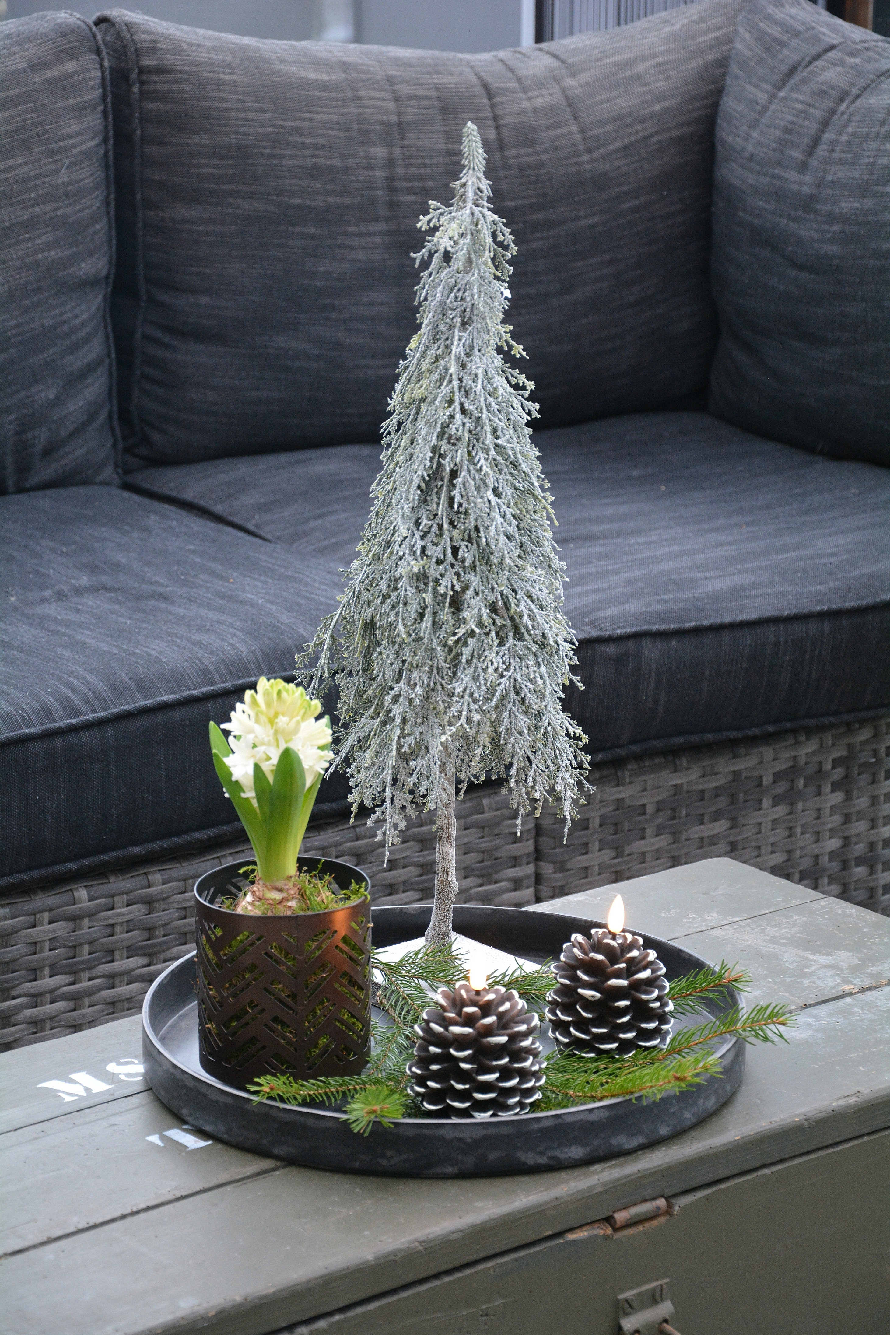 Gran med glitter liten 54 cm