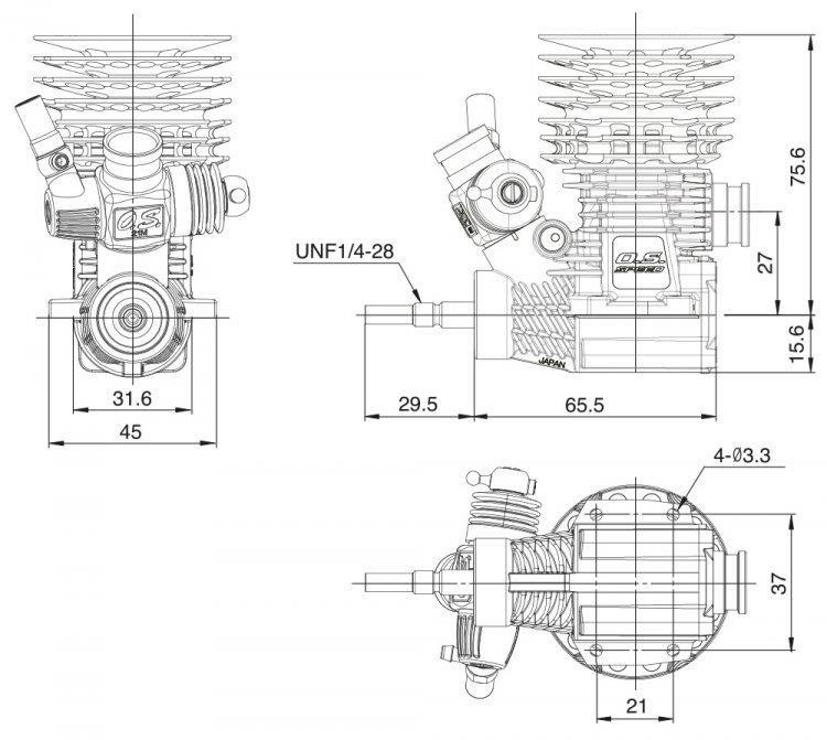 OS SPEED R2106 Banbilsmotor - 14