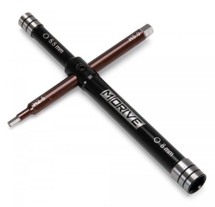 MDRIVE Multi Glödstift Verktyg - Muttrar: 8/5.5mm & Insex: 2.5/5mm