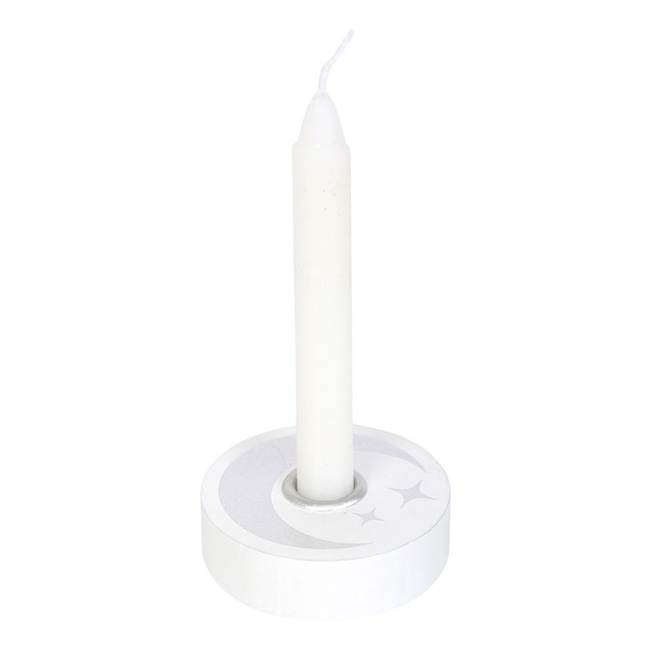 Vit Måne Ljus Hållare