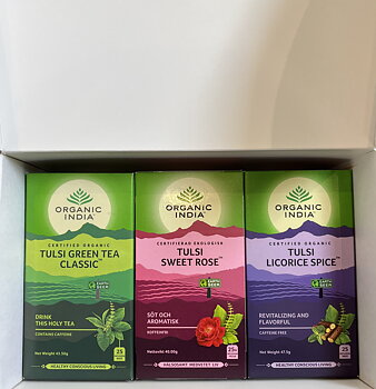 Presentlåda med 3 favorit-téer, Organic India