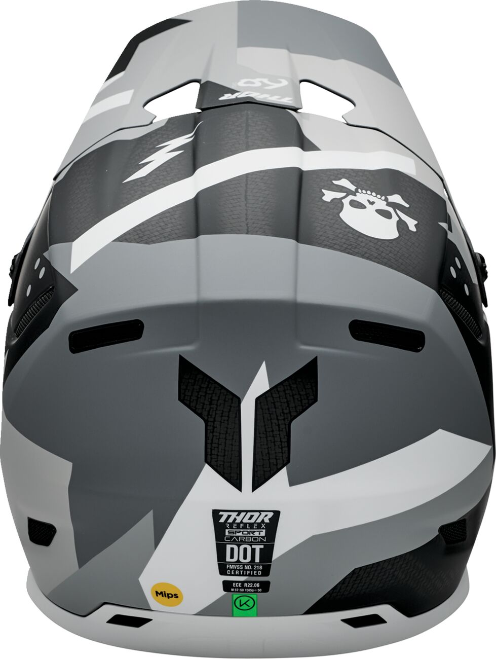THOR Reflex Sport Carbon Brave MIPS® MX Helmet Black/ Grey/ White - 3