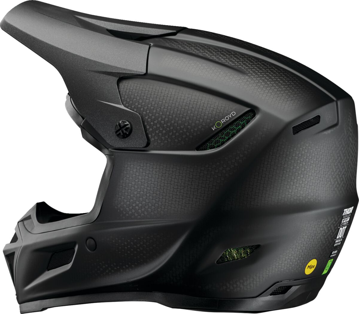 THOR Reflex Sport Carbon Stealth MIPS® Crosshelm Zwart - 2