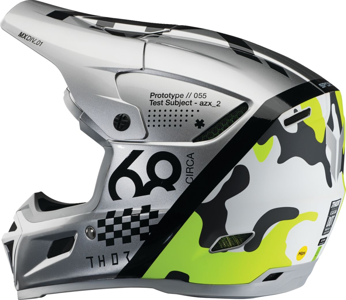 THOR Reflex Sport Riot MIPS® Crosshelm Zwart/ Hi-Vis Geel - 2