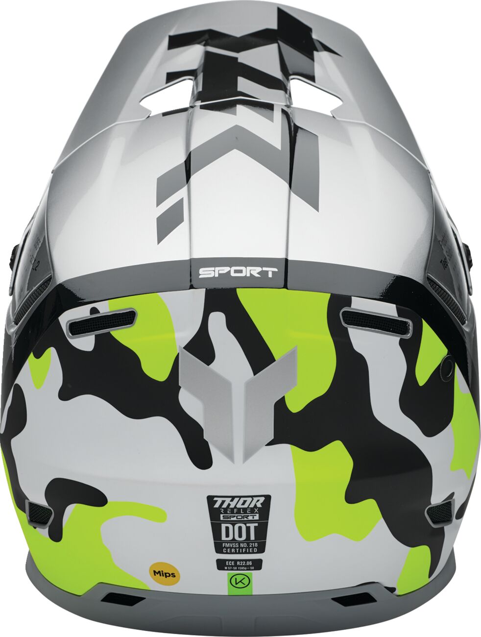THOR Reflex Sport Riot MIPS® Crosshelm Zwart/ Hi-Vis Geel - 3
