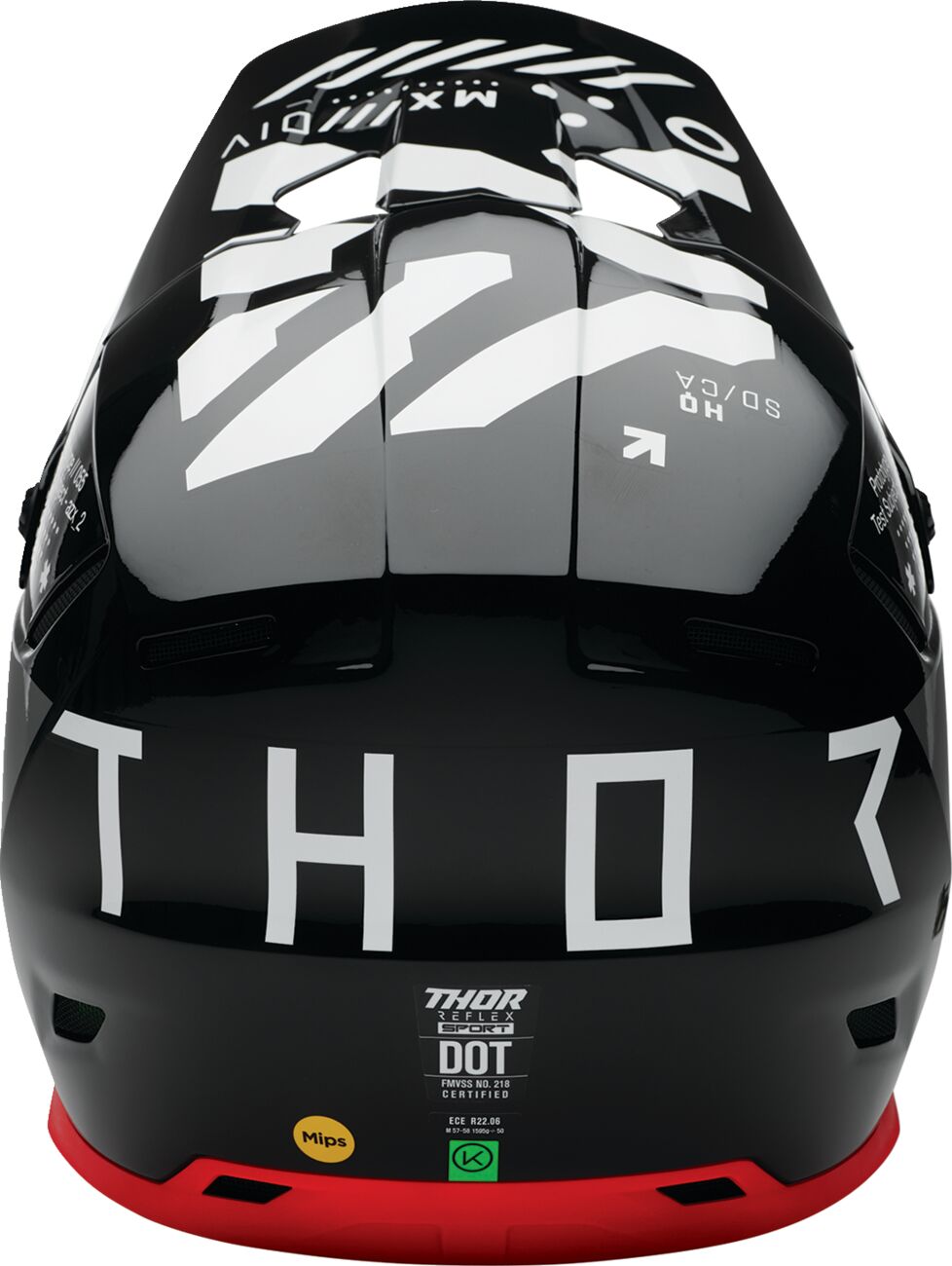 THOR Reflex Sport Strike MIPS® Crosshelm Zwart/ Grijs/ Rood - 4
