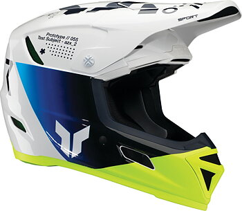 Reflex Sport Strike MIPS® Casco de Cross THOR Blanco/ Amarillo/ Azul